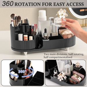 Organisateur De Maquillage Rotatif 360° UZHNOE - 31 Cm - Transparent - 4 Niveaux - Neuf Avec étiquette
