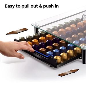 Porte-capsules Navaris Pour Dosettes Nespresso - Rangement Mural 34x32x13 Cm - Neuf