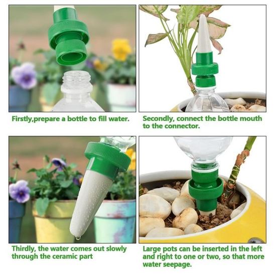 8 Pièces Distributeur Automatique Arrosage Plantes - Goutteurs Réglables Pour Pots Et Bouteilles, Arrosage Automatique Pratique