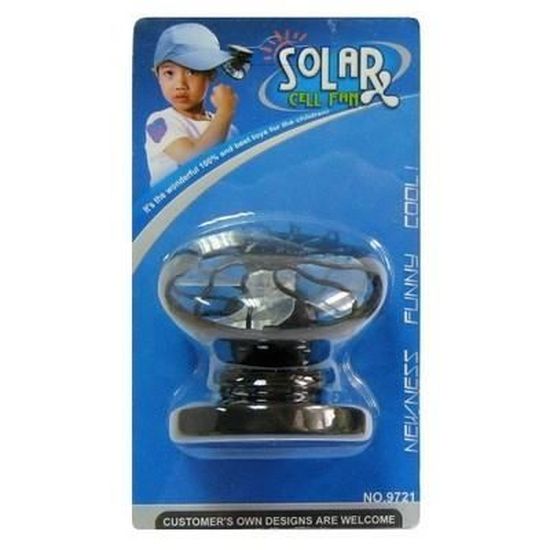 Lot De 4 Mini Ventilateurs Solaires à Clipser - Noir, 73 Mm, Pour Extérieur Mains Libres
