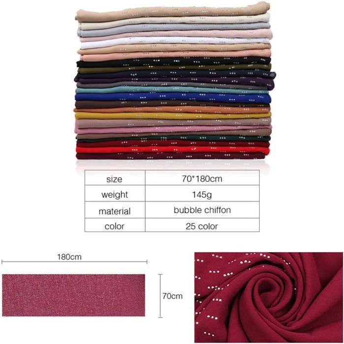 Prien Hijab Uni Prêt à Porter Pour Femme, Turban Instantané Musulman