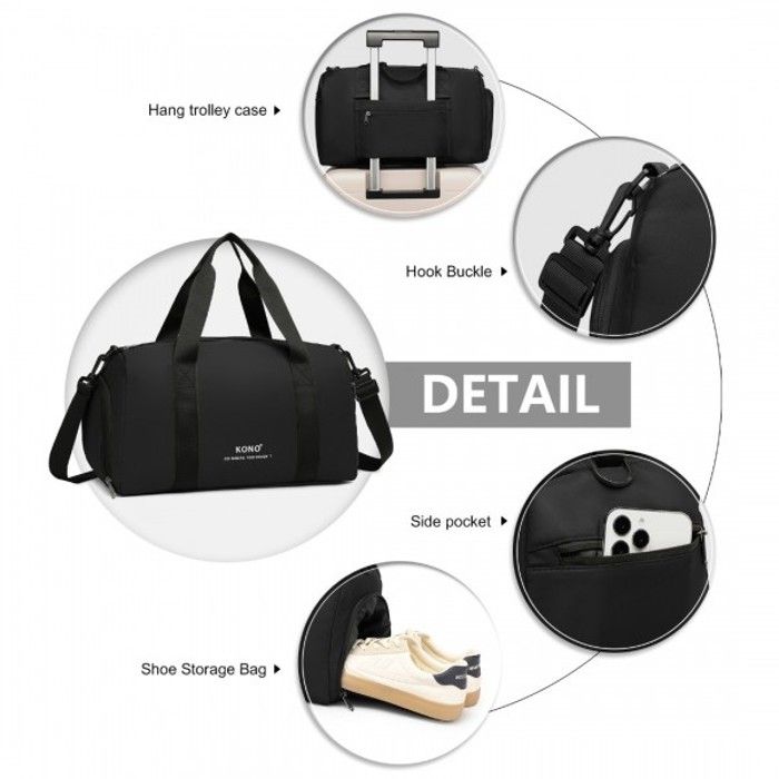 Sac de Cabine Ryanair 40 x 20 x 25 cm, Sac de Cabine Easyjet sous Le siège 45 x 36 x 20 cm, Sac de Voyage Extensible, Bagage à Main, Sac de
