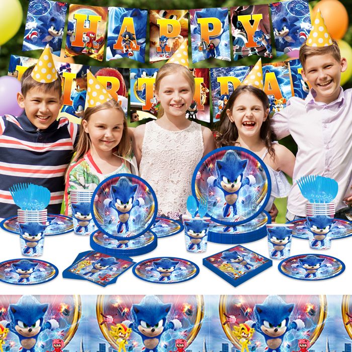 Kit Décoration Anniversaire Soni 94 Pièces - Ballons, Vaisselle, Serviettes, Accessoires Pour Fête Thématique
