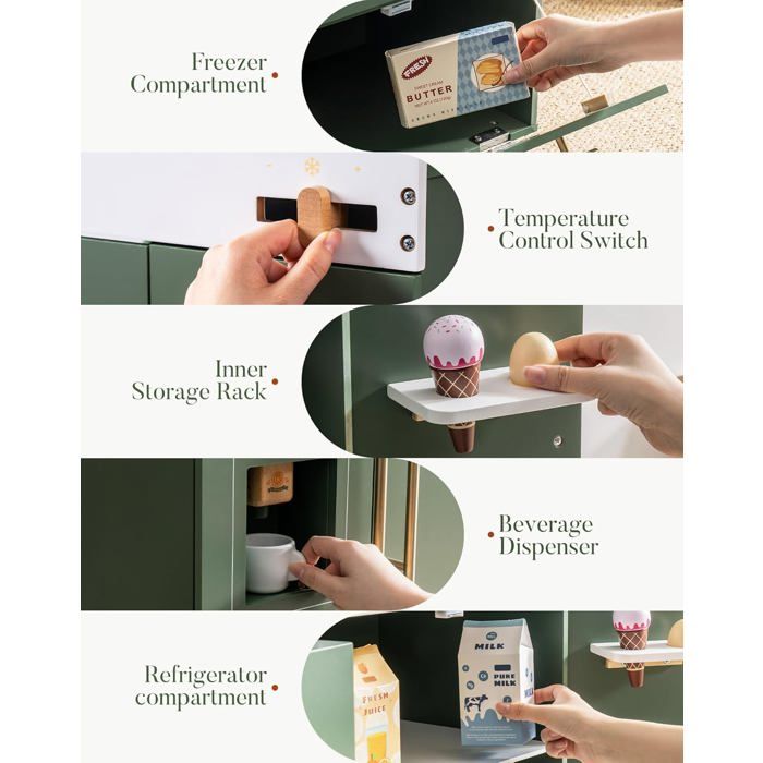 Frigo en bois Hape - Neuf avec glaçons - Jouet cuisine enfant - Jeux & Jouets