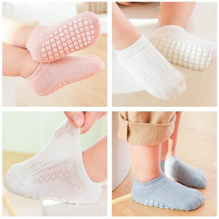 Chaussette enfant chaussette antiderapante bebe chaussette en coton respirante chaussette de sol courte d ete pour fille garcon Cdiscount Sante Mieux vivre