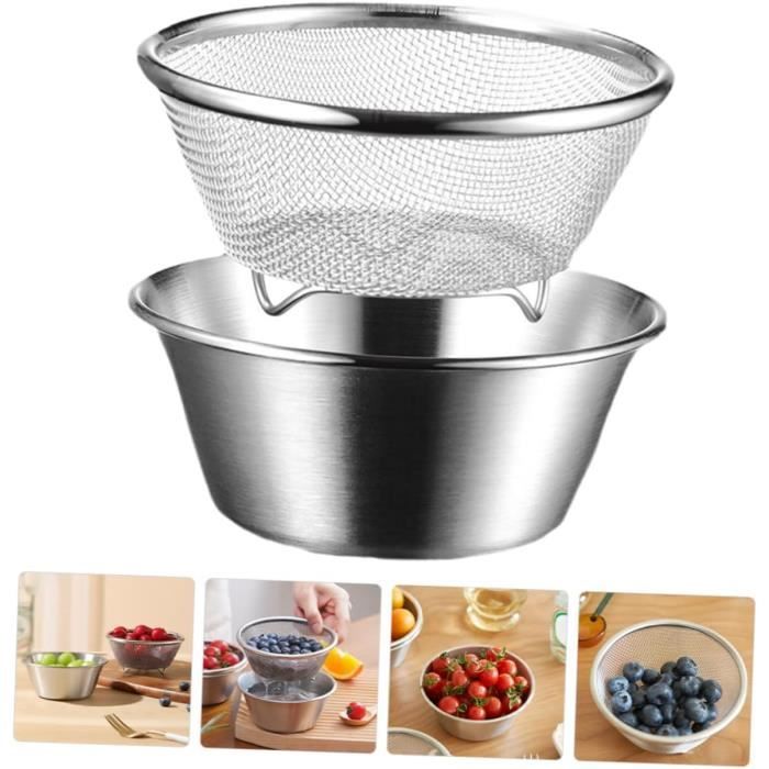 1 Jeu bol passoire de cuisine paniers en filet à tamis cadeau ...