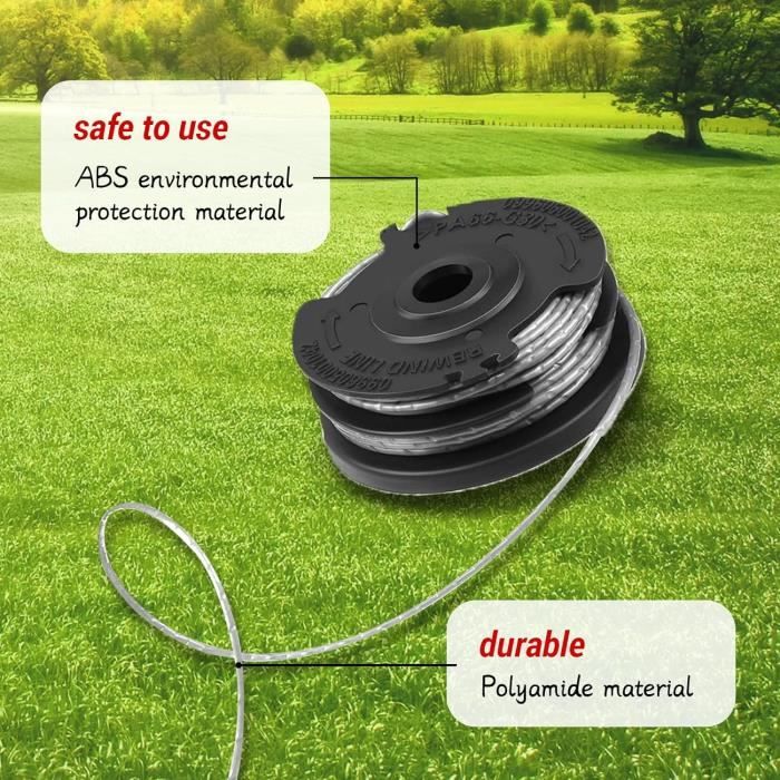 Ersatzspule Für Bosch Rasentrimmer ART 24-36 – 6 M, 1,65 Mm, 3 Stück, Kompatibel Mit Vielen Modellen