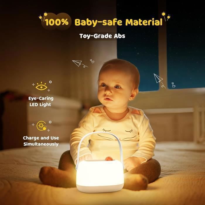 Veilleuse Enfant Rechargeable En Forme De Grille-pain - Luminosité Réglable, Minuterie - Vert - Cadeau Anniversaire, Noël