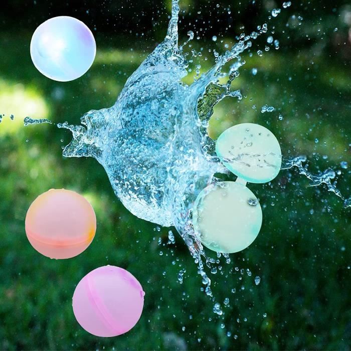 Bombe à Eau Réutilisable 6 Pièces – Ballons En Silicone Auto-scellants, Remplissage Rapide, Parfaits Pour Batailles D'eau Et Jeux De Piscine (poulpe)