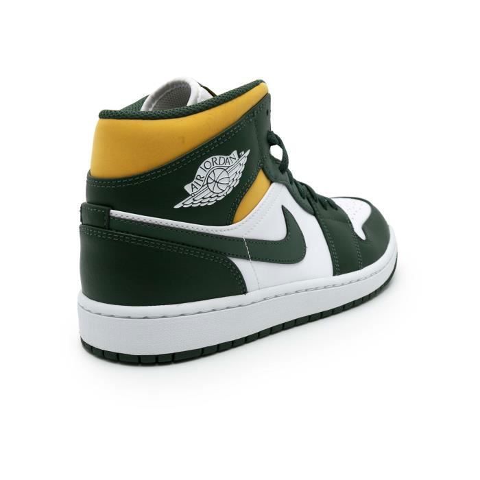 Baskets Nike Air Jordan 1 Mid Vert Vert Cdiscount Chaussures