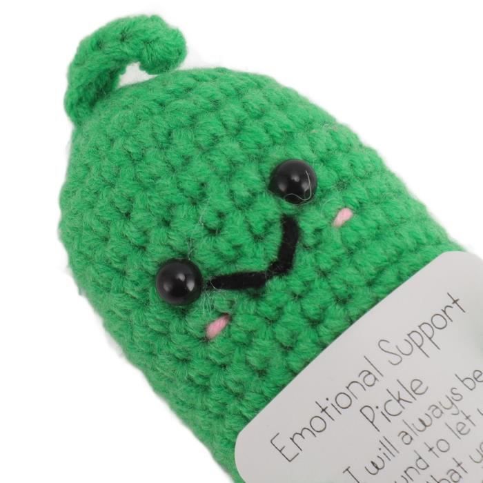 Soutien émotionnel abeille, abeille positive - Petite abeille positive en crochet - Jouet de - Poupées mignonnes avec carte inspirante - Décoration de bureau amusante - Jouet pour
