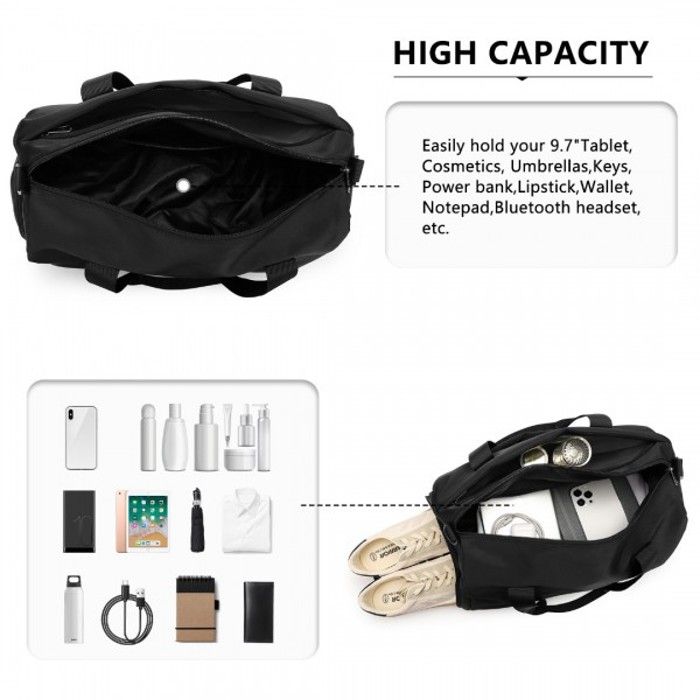 Sac De Voyage 40x30x20 Cm Conforme Ryanair - Léger, Imperméable, Avec Compartiment à Chaussures - Idéal Week-end Et Sport