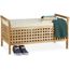 Relaxdays Banc De Rangement Coffre De Rangement Chaussures En Bois
