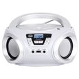 Boombox CD CMP 544 BT Blanc Trevi - Lecteur CD, Radio FM, Bluetooth, USB et AUX-IN-0