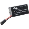 vhbw Batterie compatible avec Parrot AR Drone 1,0, 2,0, 2.0 HD drone (1500mAh, 11,1V, Li-polymère)-0