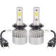 XCSOURCE Ampoule Lampe Halogène H7 8000LM 80W CREE LED Phare de voiture Ventilateur Intégré 6000K Blanc LD1033-0