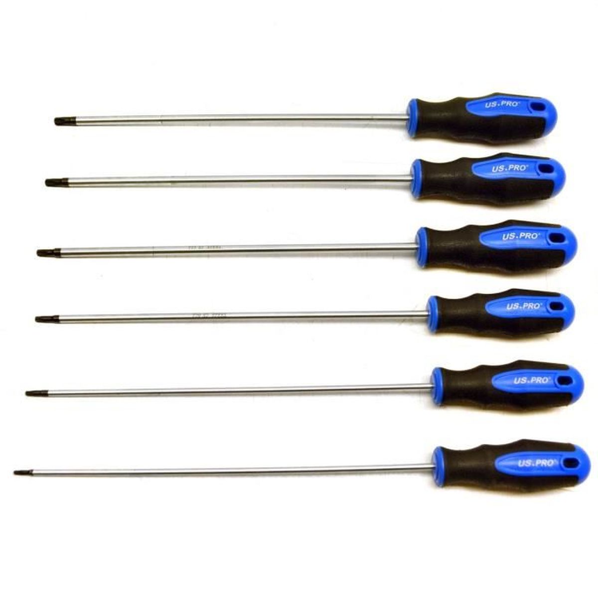 T30 par U.S.Pro Tools AT387 6pc Jeu de tournevis Torx T10 tr/ès longs