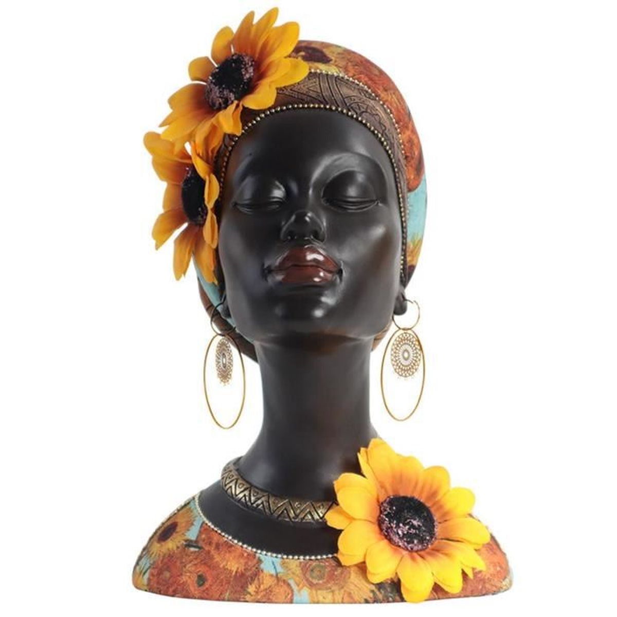 Statuette Guerrier Africain | Statue Décoration | Livraison offerte