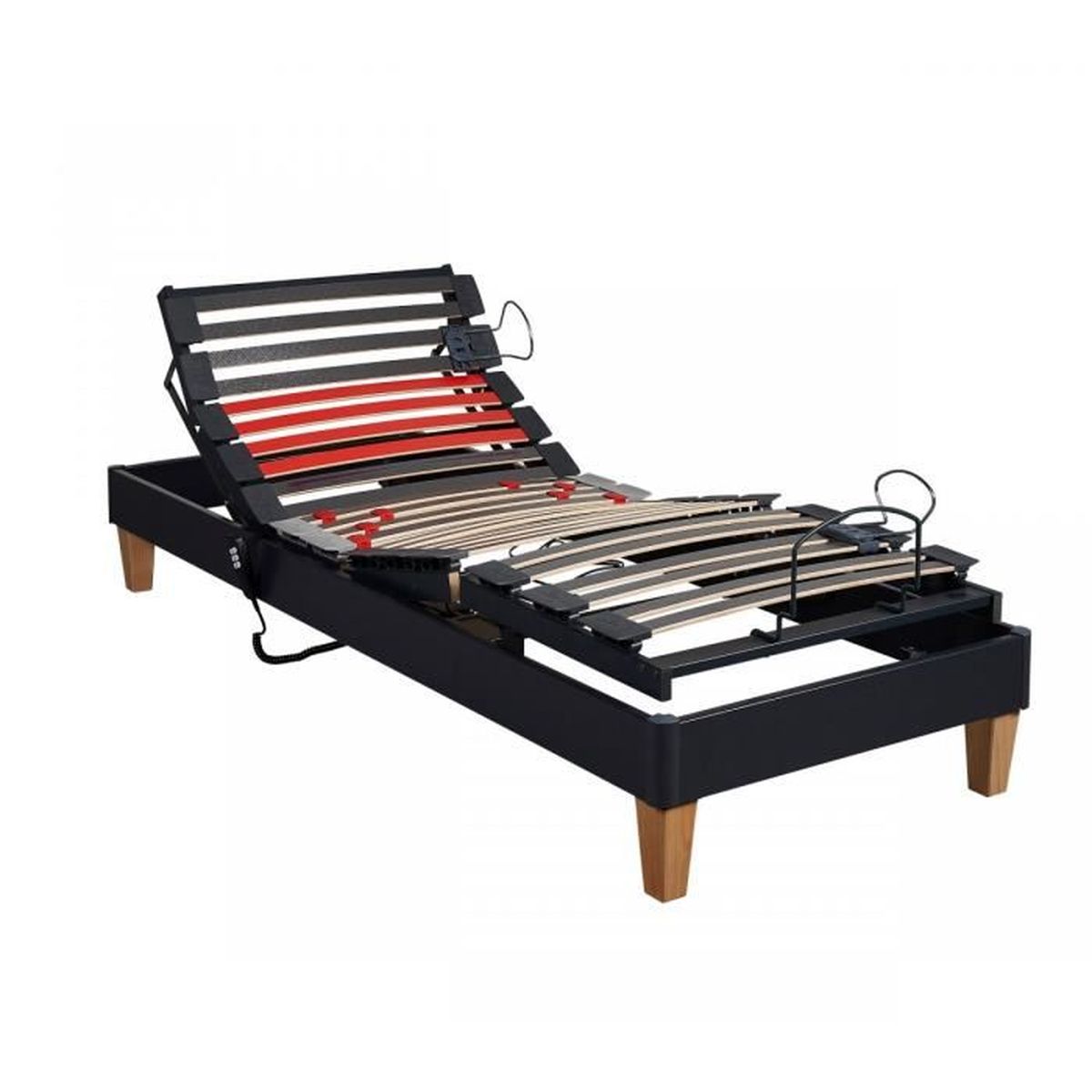 Sommier Electrique Someo Tpr 30 Anthracite 2x90x200 Achat Vente Sommier Cdiscount