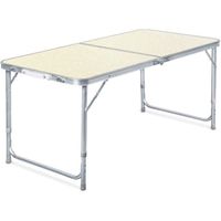 Toboli Table de camping pliante 120x60x70cm Réglable en hauteur 55/62/70cm Polyvalente Portable