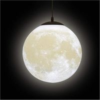 KRUIHAN Lampe Lune Plafond,Lune Chambre Enfant,Suspension Luminaire Lune,Plafonnier Boule,Suspension Planet,Lustre Chambre,Lu