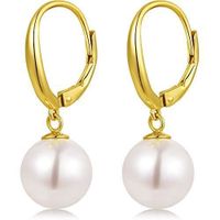 Miaofu - Boucles d'Oreilles Perle,Boucles d'Oreilles Perle Diamant Argent,Boucles d'Oreilles Perle Or pour Femme,Or Boucles