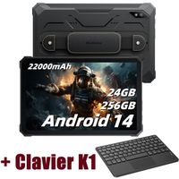 Blackview Active 8 Pro Tablette Incassable 10.36" 2.4K FHD+ 24Go+256Go 22000mAh(33W) G99 48MP+16MP Android 14 Noir Avec Clavier K1