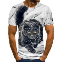 tee shirts imprimé en 3D,T-shirt à col rond et manches courtes pour hommes, décontracté, hip-hop, taille 110-6XL, été 2021
