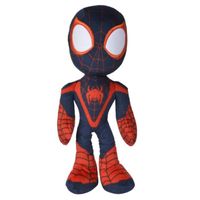 Peluche Spiderman Miles Morales phosphorescent 25 cm Doudou Classique Enfant Set Spider Man Et 1 Carte offerte