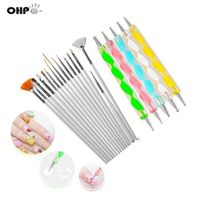 OHP Kit 20 pinceaux Dotting Tool pour nail art ongle