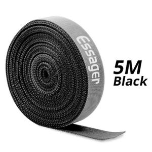 ENROULEUR 5m Noir--enrouleur de fil pour écouteurs et souris, Protection et organisation des câbles USB et iPhone