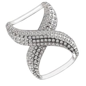 Accessoires de foulard simple diamant à trois anneaux écharpe en soie boucle cristal châle boucle anneau écharpe boucle bronze Écologique et pratique 