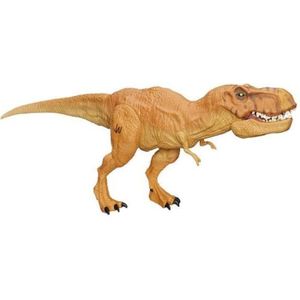 FIGURINE - PERSONNAGE Grand Dinosaure T-Rex Brun De 40Cm Avec Machoire Q