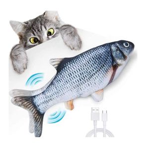 Animaux de compagnie doux en peluche poisson chat jouet accessoires  interactif pour chats cataire jouets peluche oreiller poupée Simulation  poisson jouant des marchandises bon marché~Red Dragon Fish