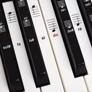 Étiquettes de notes de Piano amovibles, autocollants Non adhésifs  réutilisables en PVC, symbole de 88 touches, cadeaux pour enfants -  AliExpress