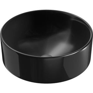 LAVABO - VASQUE Vasque à poser ronde - JACOB DELAFON - Vox - 42 x 42 cm - Céramique - Durable - Finition noir brillant