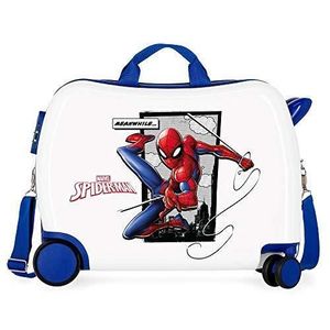 VALISE - BAGAGE Marvel -  Spiderman Action Valise Enfant Bleu 50x38x20 cms Rigide ABS Serrure à combinaison 34L 2,3Kgs 4 roues Bagage à main