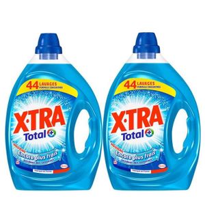 LESSIVE XTRA Total - Lessive Liquide - Lot de 2 x 2,2L - 8