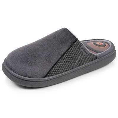 Roxsoni Chaussons d'hiver confortables en mousse à mémoire de forme pour homme, taille M, bleu