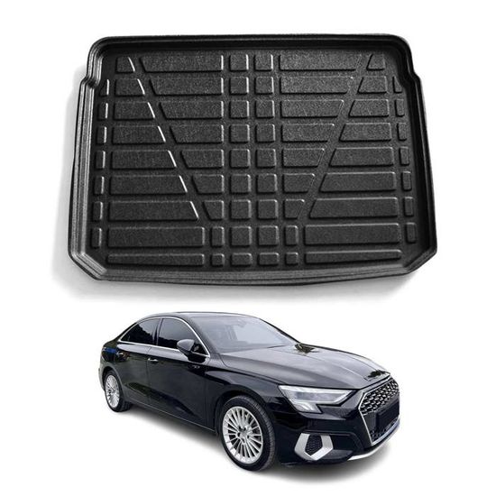 Tapis De Coffre Pour Audi Q7 4M (2015-2025) - TPE Noir, Antidérapant, étanche, Facile à Nettoyer