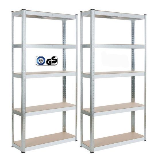 2x arebos etagere robuste 875kg etagere de stockage en sous sol 180x90x30cm cdiscount bricolage