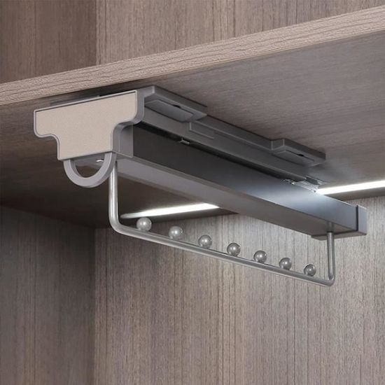 Tringle De Placard En Bois Massif - Barre à Vêtements Pour Armoire - Longueurs 40 à 110 Cm - Charge Max 40 Kg - 9