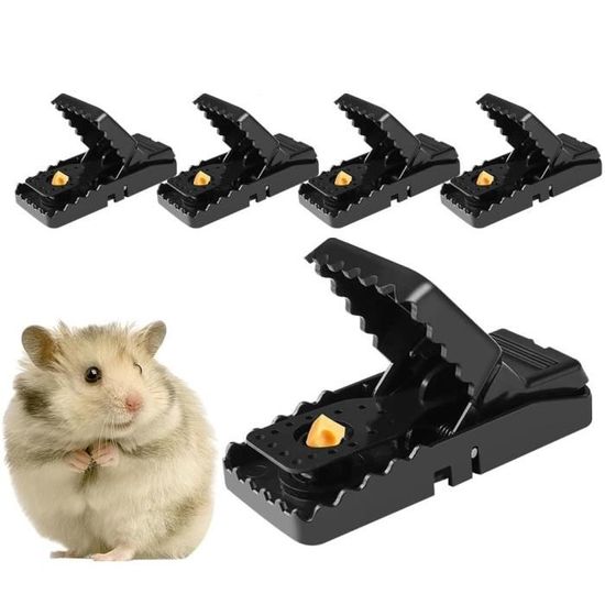 6 Pièces Pièges à Souris Réutilisables - Tapette Souris Maison/Jardin - ABS Résistant, Facile à Nettoyer