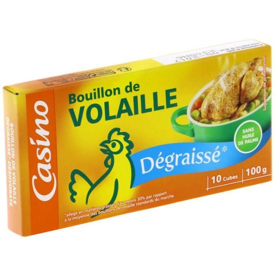 Bouillon en cubes Volaille dégraissé 100 g Cdiscount Au quotidien