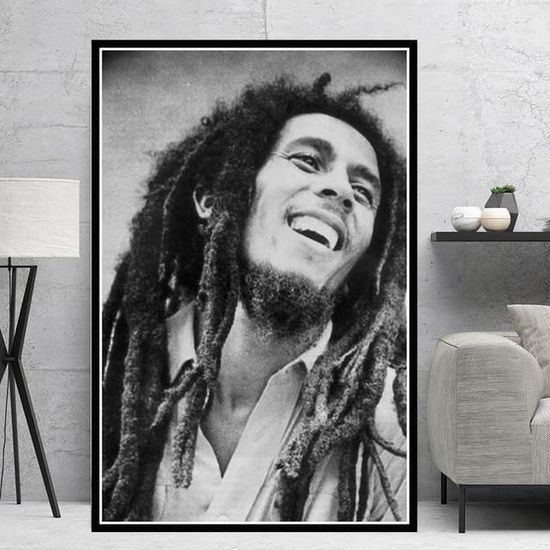Affiche murale avec Bob Marley et chanteur, pour décoration de maison - 6-40x50cm