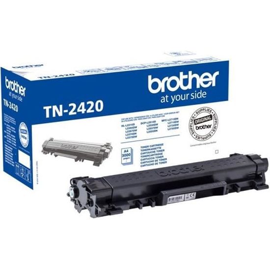 Cartouche de toner noir haute capacité TN2420 - BROTHER - Laser - 3000 pages