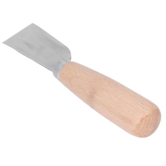 Spatule Coudée Pour Barbecue - Manche Bois D'hévéa, Acier Inoxydable - Longueur 30,5 Cm - Avec Corde De Suspension