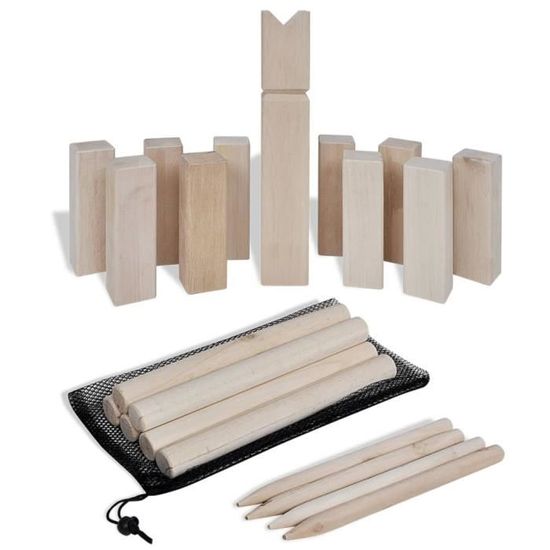 Jeu de lancer viking KUBB en bois | Web, enseignes, imprimerie