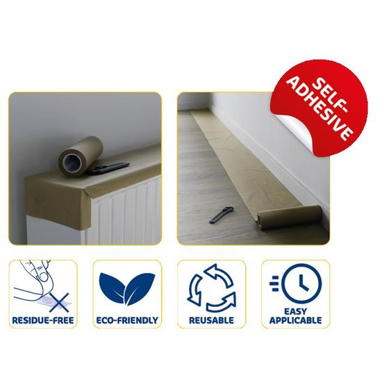 Papier De Masquage Vert Premium 18" X 1000' - 2,9 MIL, Bâche De Protection