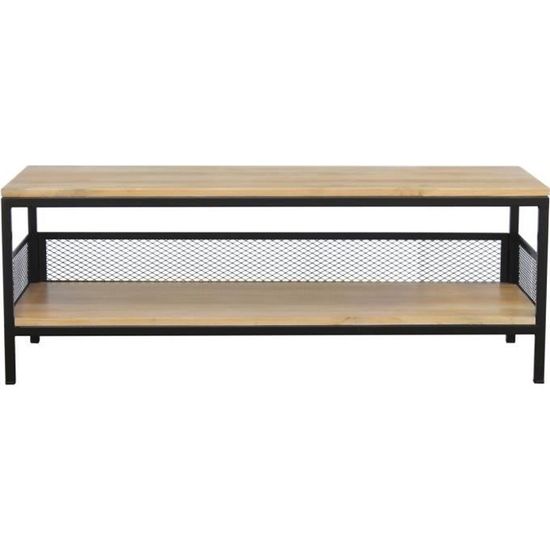 Miliboo Table basse industrielle manguier et métal RACK Cdiscount